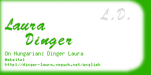 laura dinger business card